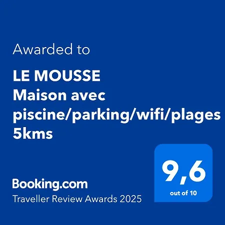 펜션 Le Mousse Maison Avec Piscine/parking/wifi/plages 5kms 레 마트