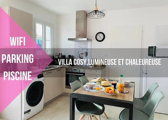 Le Mousse Maison Avec Piscine/parking/wifi/plages 5kms